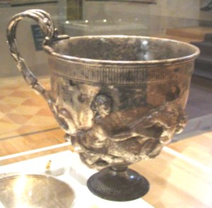 kantharos with embossed Nereids and Tritons
