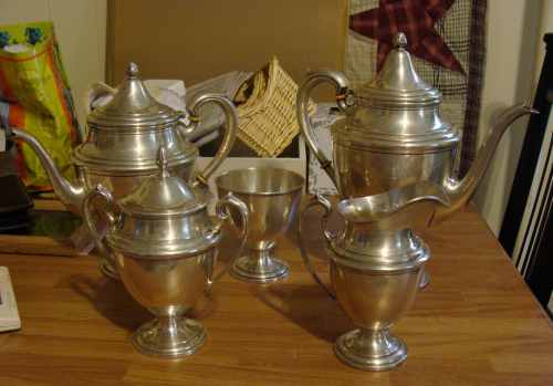 sterling teaset vof unknown maker