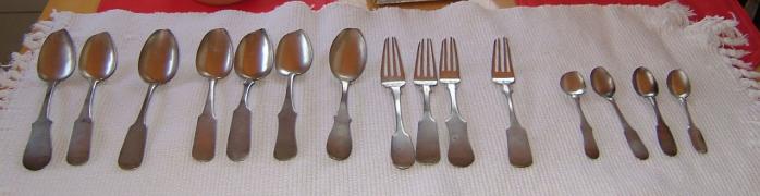 Russian silver flatware