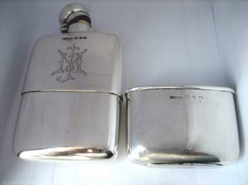 Birmingham 1896 hip-flask