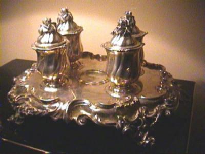 silver inkstand