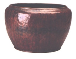 Van Erp & D'Arcy Gaw, 
monumental 
copper jardinire, 
1910