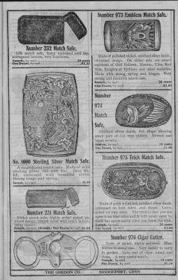 a page from the New Illustrated Catalogue 1907-08, The Gordon co., Bridgeport, Conn
