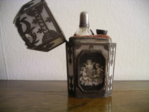 silver and mother of pearl box
