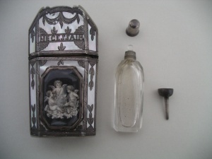 silver and mother of pearl box