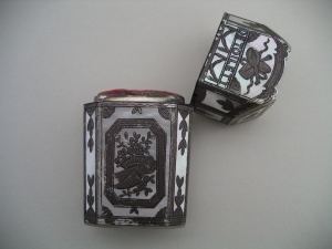 silver and mother of pearl box
