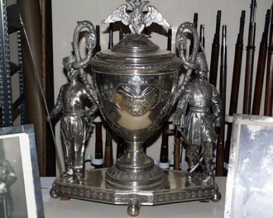 silver gilt 
centerpiece cup 
with cover