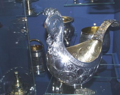 The silver gilt kovsh