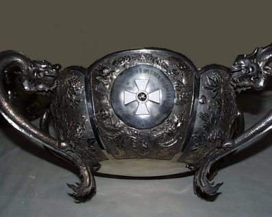 silver centerpiece 
dated 1905