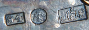 Russian silver basket hallmark