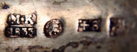 Russian silver basket hallmark
