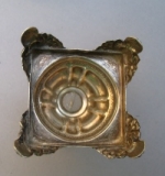 silver and cut-crystal salt: Genoa 19th century