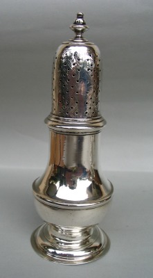 silver caster: London 1748