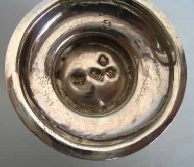 silver caster: hallmarks on the bottom