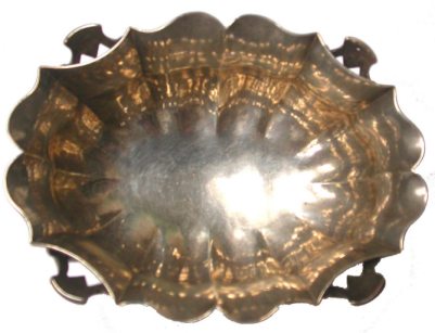 salver on foot
assayer mark MG 
and two stars