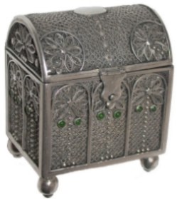 silver filigree casket