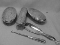 Tiffany silver dresser/vanity set