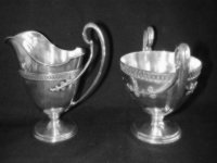 Tiffany silver cream and sugar