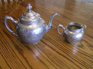 Yale Silver Co tea set