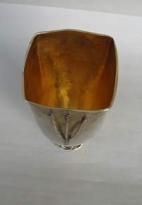 silver vase with intertwined wirework