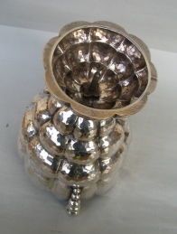 silver vase with 'bubble' motif and 'ball' handles