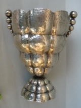 silver 'bubbles' vase: unidentified maker