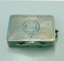 silver vinaigrette: Birmingham 1860 Aston T. & Son