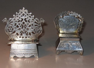 Two silver salt thrones from Russia, late 1900 