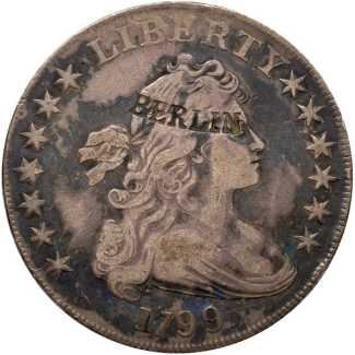 1799 silver dollar overstamped 'Berlin'