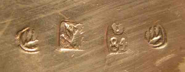 silver basket with Russian import mark