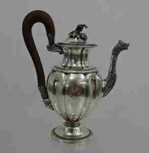 Viennese silver coffee pot: maker Franz Joseph Seraphin Wurth