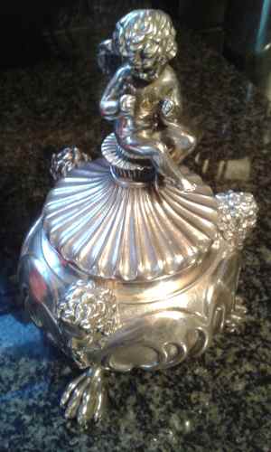 silver bowl with cover in the rococo style