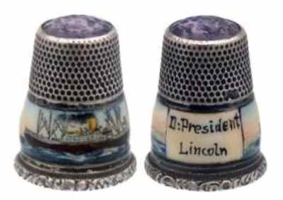 Thimble with image of Steamer President Lincoln