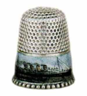 Thimble with image of Steamer Deutschland