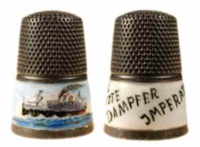Thimble with image of Steamer Imperator