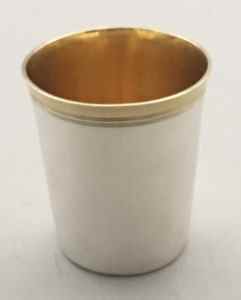 silver beaker