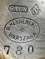 Mark for silver-plated hollow ware: c.1894 - c.1898