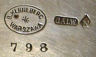 Mark for silver-plated hollow ware: c.1894 - c.1898