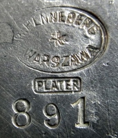 Mark for silver-plated hollow ware: c.1894 - c.1898