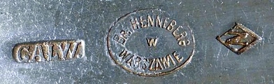 Mark for silver-plated hollow ware: c.1883 - c.1897