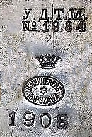 Mark for Wola branch of Bros. Henneberg foundry: WFA year - c.1915