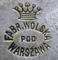 Mark for Wola branch of Bros. Henneberg foundry: WFA year - c.1915