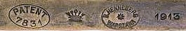 Mark for Wola branch of Bros. Henneberg foundry: WFA year - c.1915