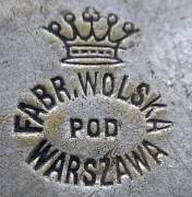 Mark for Wola branch of Bros. Henneberg foundry: WFA year - c.1915