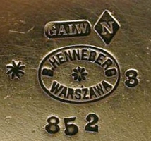 Mark for silver-plated hollow ware: c.1883 - c.1897