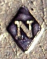 Mark for silver-plated hollow ware: c.1883 - c.1897