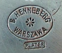 Mark for silver-plated hollow ware: c.1883 - c.1894