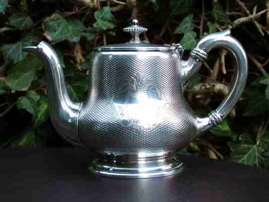 A middle-quality silver-plated (Alpacca-Silber II) teapot, issued by BMF Arthur Krupp between 1891 and 1927 A middle-quality silver-plated (Alpacca-Silber II) teapot, issued by BMF Arthur Krupp between 1891 and 1927