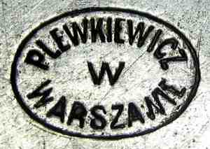 Plewkiewicz company mark ~1900 - ~1914