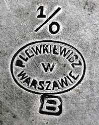 Plewkiewicz company mark ~1900 - ~1914